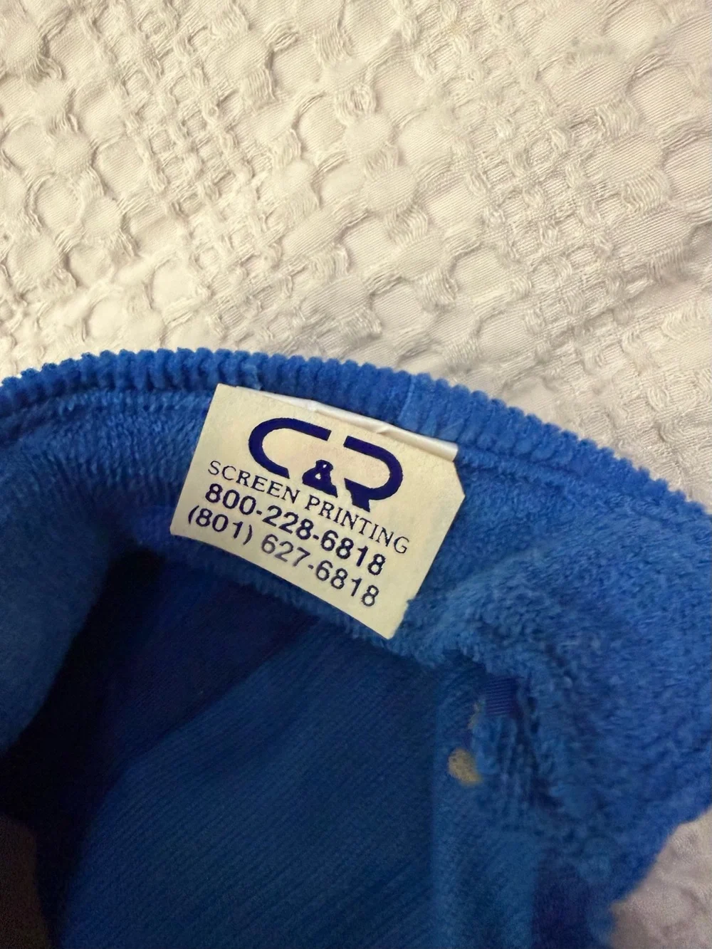 Men’s Blue Corduroy Cap